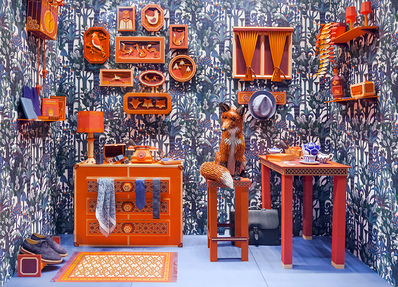 zim & zou craft the fox's den with paper for hermes barcelona store