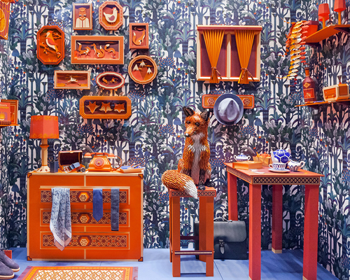 zim & zou craft the fox's den with paper for hermes barcelona store