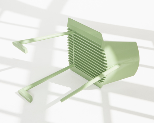 fragment by geckeler michels: a monobloc aluminum sand-casted chair
