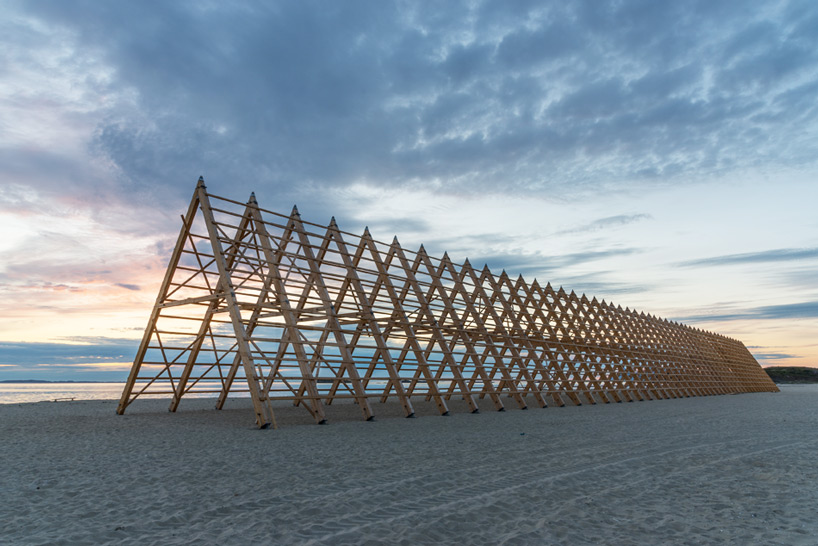 rintala eggertsson installs fish rack structures for SALT festival