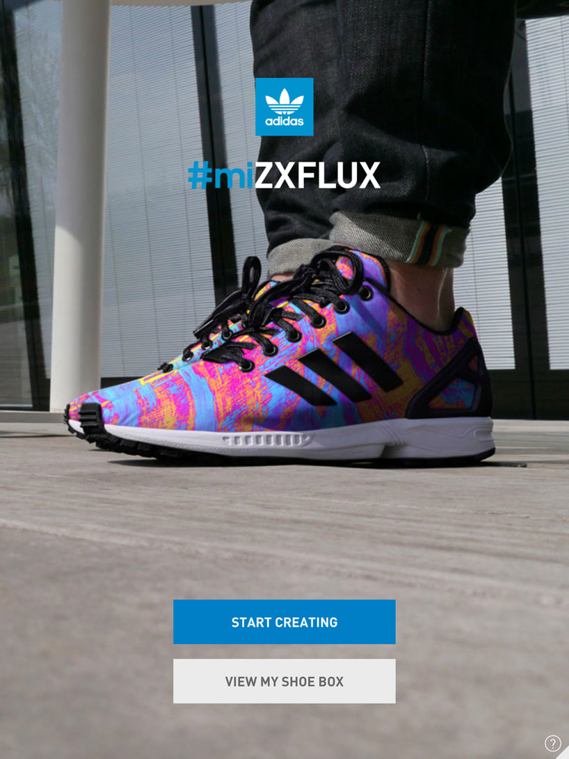 Een deel keuken Ongrijpbaar adidas mi zx flux app customizes sneakers with printed photographs