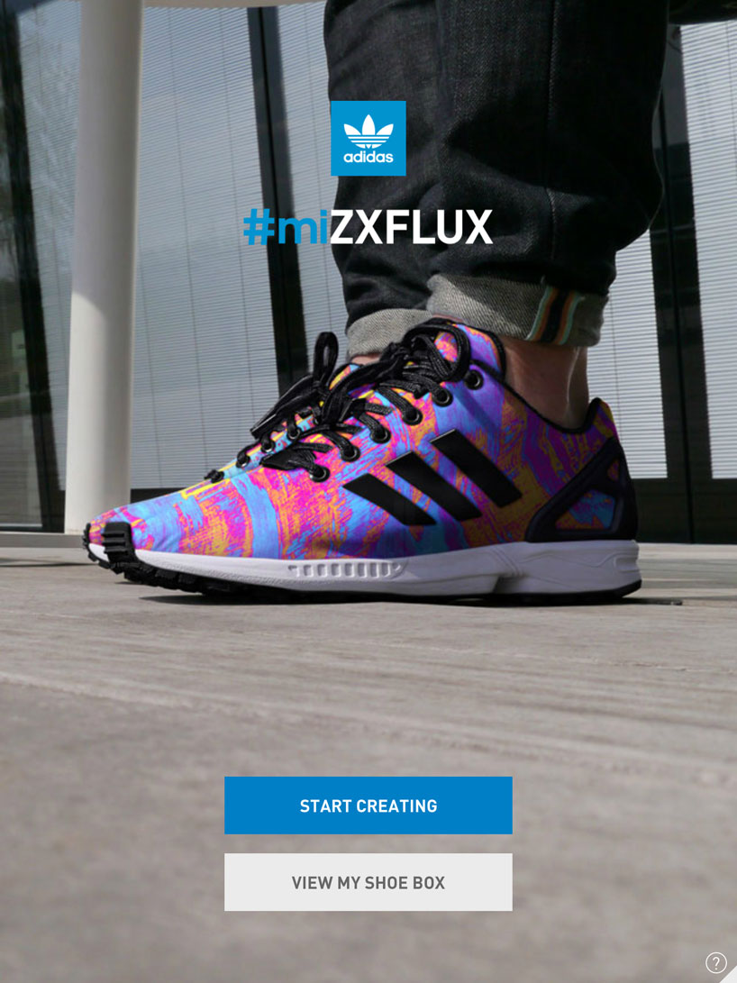 adidas mi zx flux app customizes sneakers with printed photographs