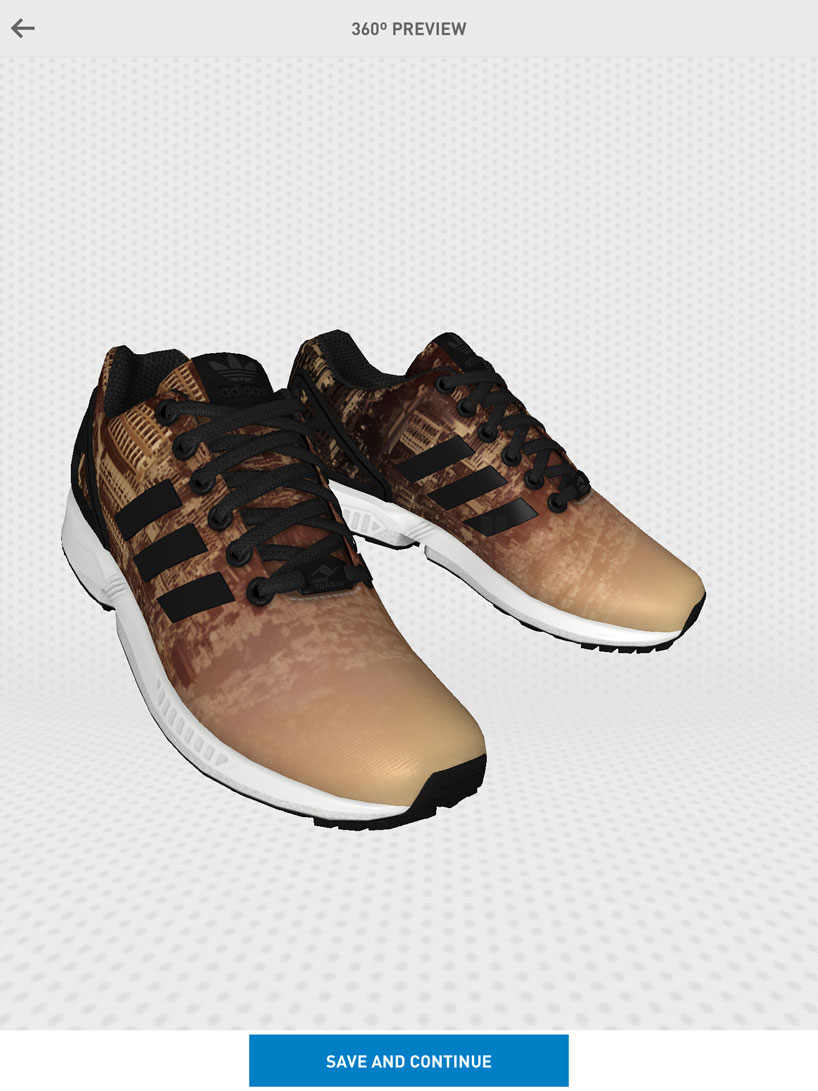 adidas mi zx flux app customizes sneakers with printed photographs