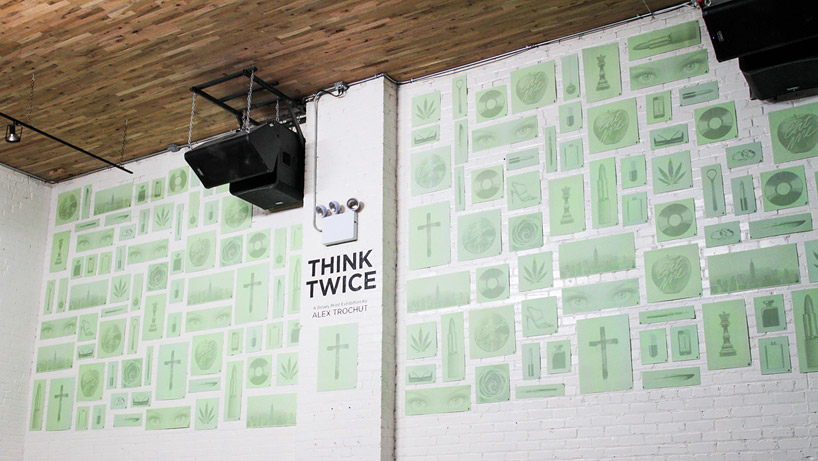 binary prints: think twice by alex trochut