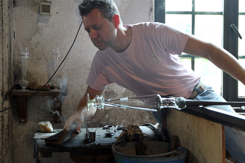 carlo moretti glassblowing factory designboom