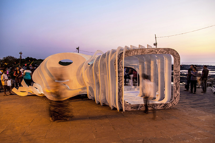 GSAPP + NMIMS studios construct space + image pavilion in mumbai