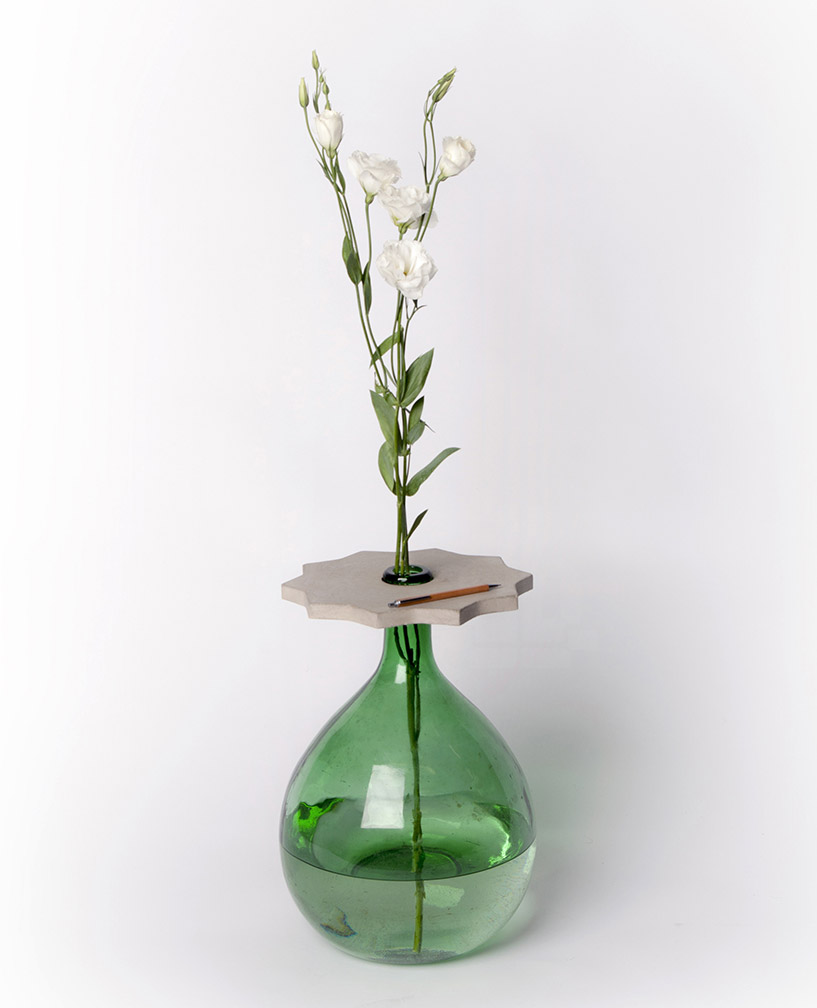 daevas nodo coffee table pattern concrete wine container