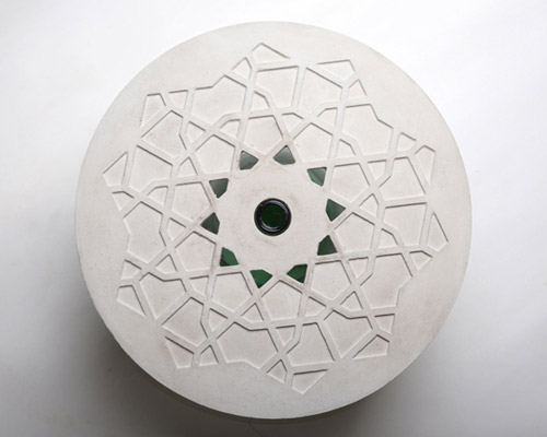 daevas adorns recycled coffee tables with persian + islamic patterns