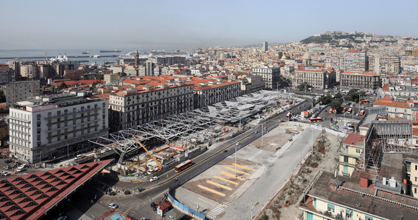 piazza garibaldi metro station by dominique perrault in naples