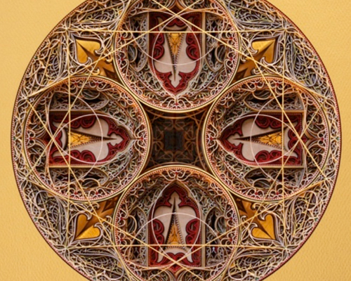 eric standley's laser cut paper windows capture the infinite