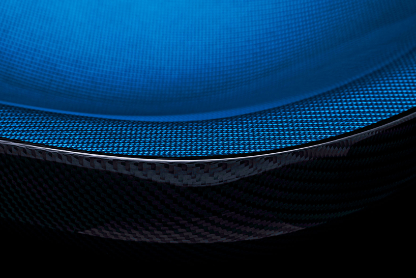 halo chair by michael sodeau uses carbon fiber engineered by formula 1