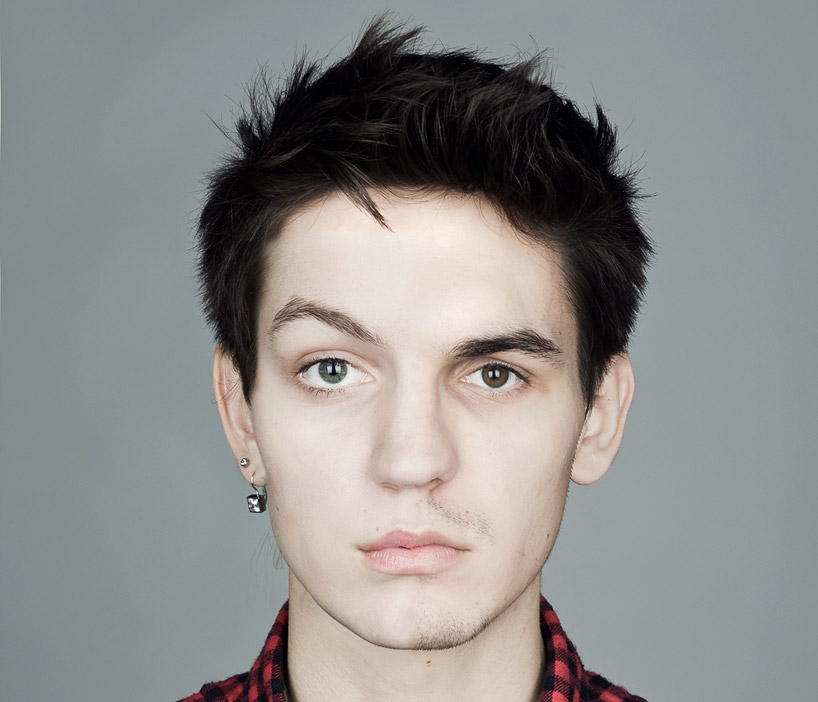 merged portraits of friends + family show the similarities between people