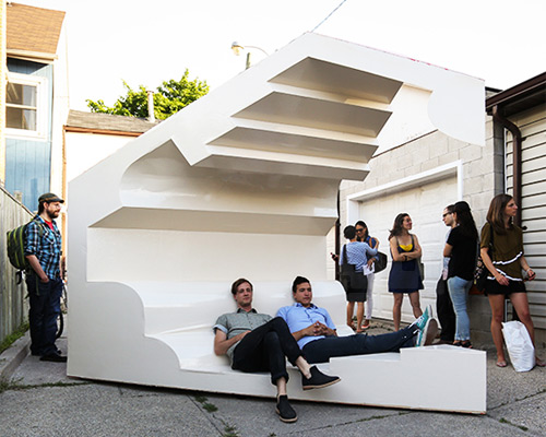 flipping properties by jimenez lai installed in toronto alleyway