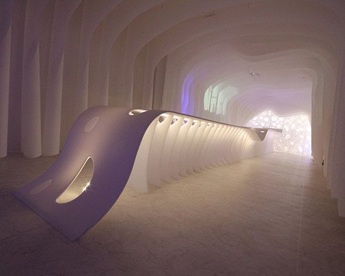 kotaro horiuchi contours paper cave throughout office space