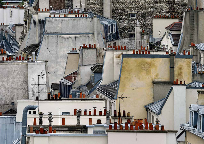 michael wolf frames abstract views of parisian rooftops