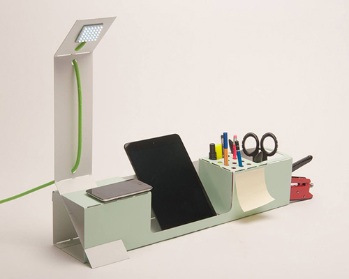 .ORG: a folded, durable, lightweight, laser cut desk organizer