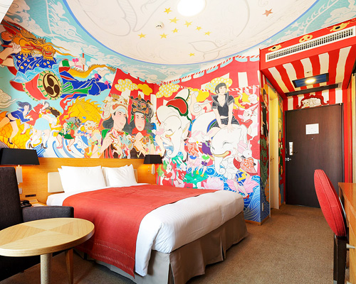 japanese artists hand-paint murals in rooms for park hotel tokyo