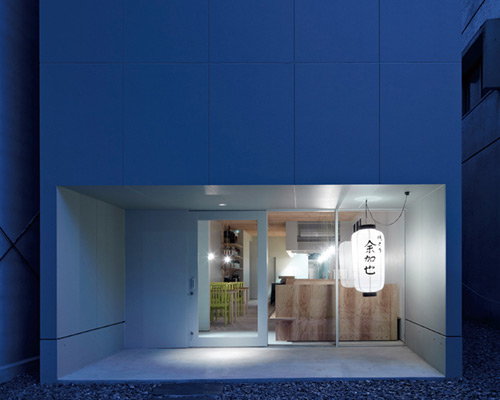 rhythmdesign combines restaurant and residence for yokaya in japan
