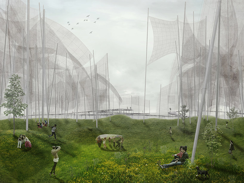 land art park conceived to generate wind energy in denmark