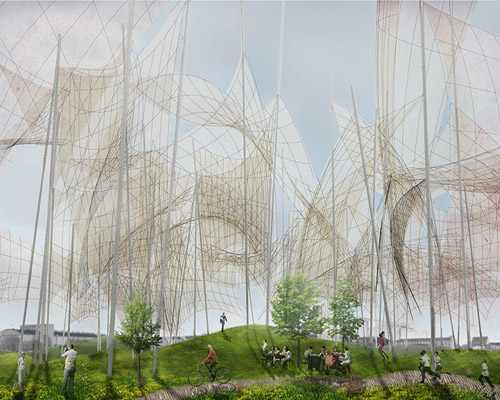 land art park conceived to generate wind energy in denmark