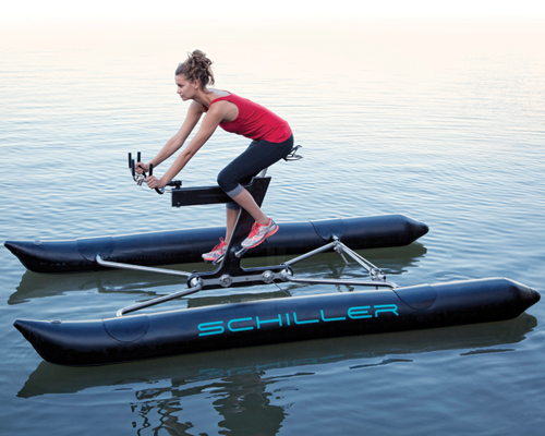 Pontoon store water bike