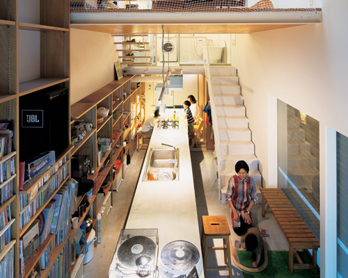 setsuko sakakibara slots narrow home between existing rowhouses