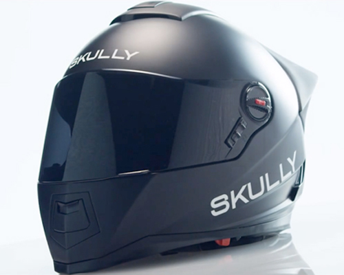 the skully AR-1 is a safety-focused motorcycle helmet with rear camera