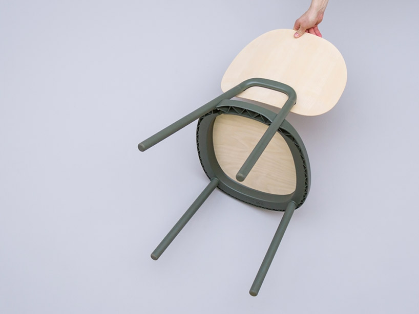 stefan diez defines kitt chair for HAY with a rounded expression