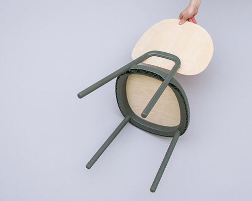 stefan diez defines kitt chair for HAY with a rounded expression
