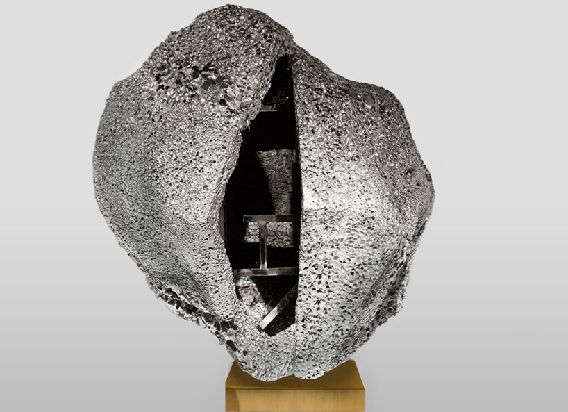 studio swine metallic geology cabinets designboom 