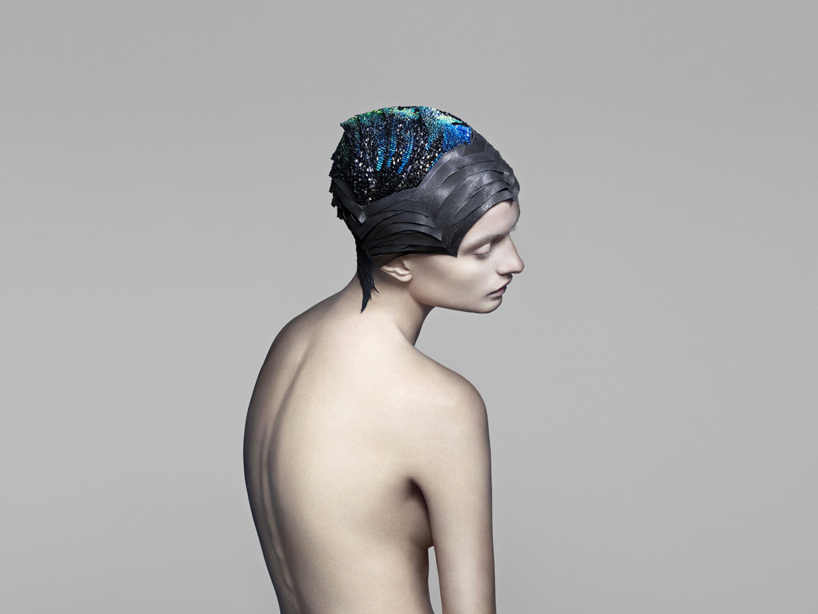 THE UNSEEN visualizes brain activity with color changing swarovski crystal headpiece