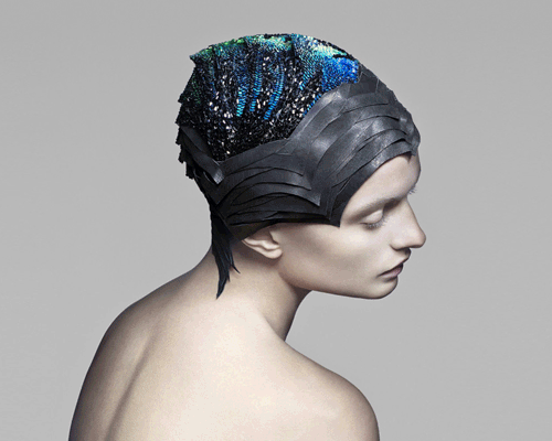 THE UNSEEN visualizes brain activity with color changing swarovski crystal headpiece