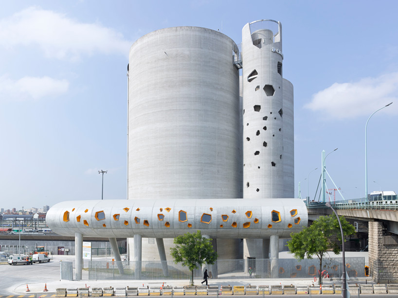 vib architecture arranges concrete cylinders for silo 13 in paris
