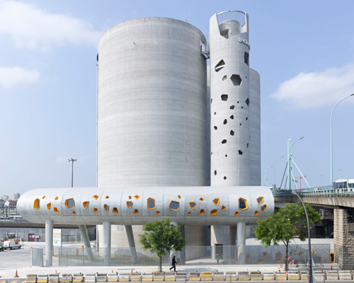 vib architecture arranges concrete cylinders for silo 13 in paris