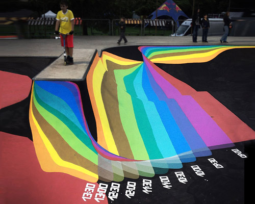 zuk club paints lugano skatepark as a working sundial