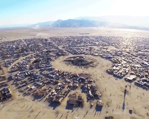 a drone's eye view of burning man 2014