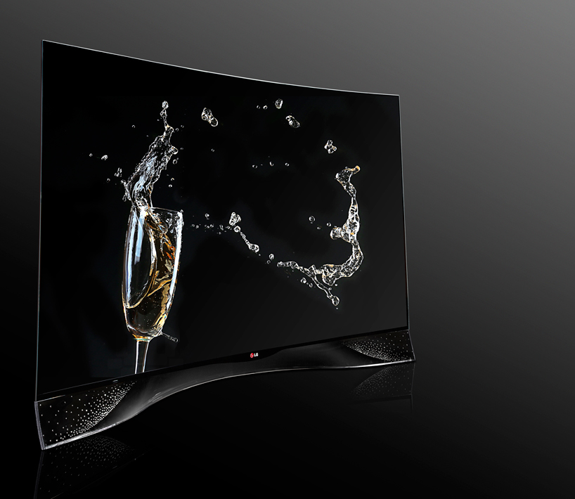 limited edition LG swarovski OLED curved TV displayed at IFA 2014