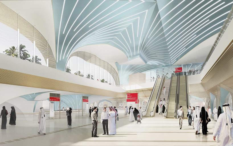 UNStudio qatar integrated railway doha metro network designboom