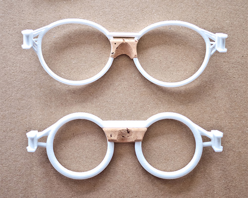 goegl uses parametrics + 3D printing for customizable cork eyewear