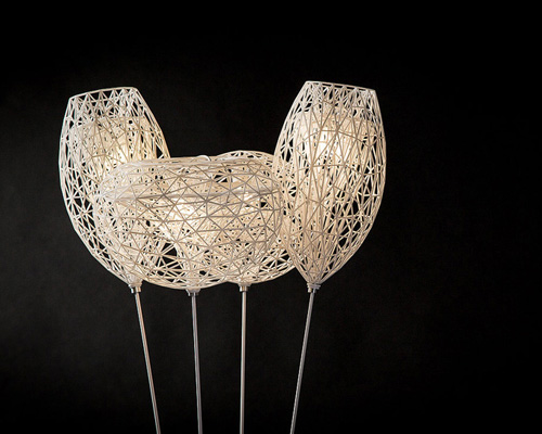 canopy by alex buckman floats 3D printed lights in the air