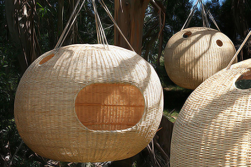 ana rascovsky suspends village of woven nido dwellings above buenos aires
