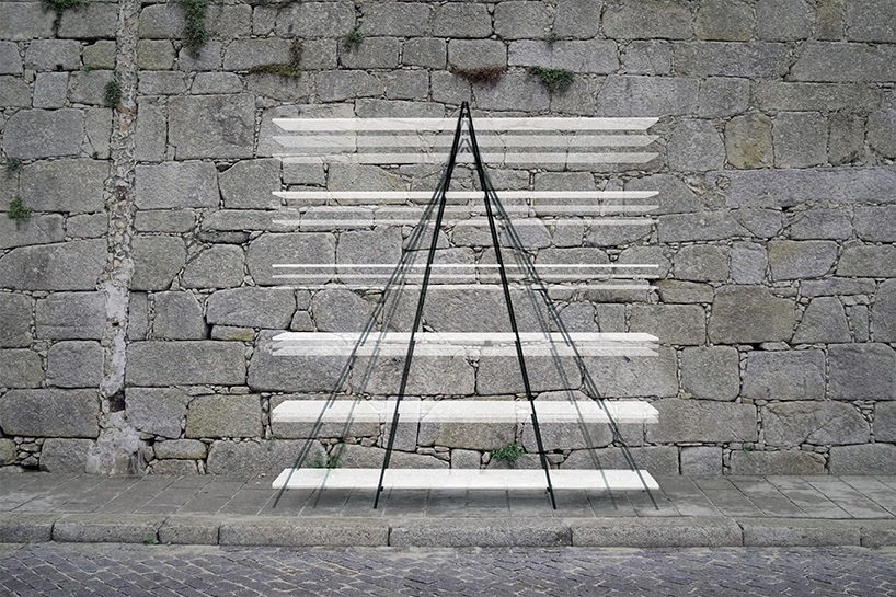 ARCHIEE's échelle adjusts to any space with modifiable ladders
