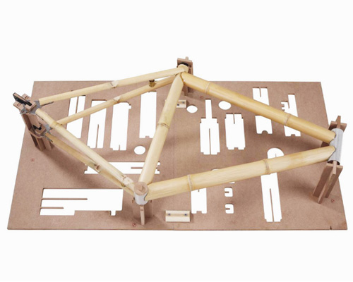 bamboobee lets you cruise around on your own self-made bicycle