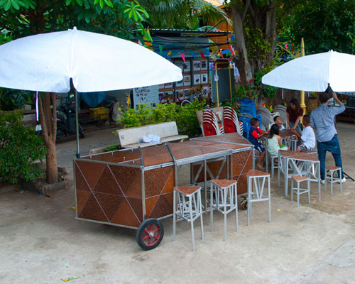 COIR: a transformative mobile public space made from coconuts