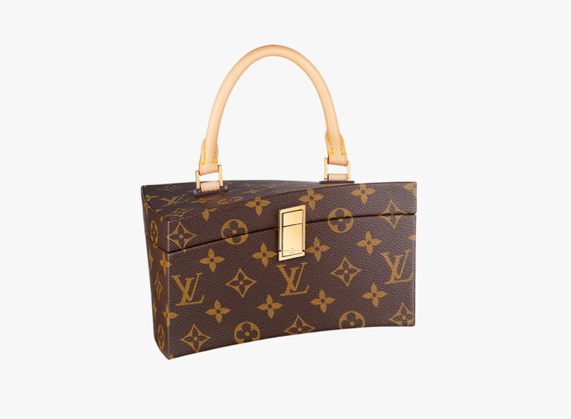 Louis Vuitton Brown Monogram Coated Canvas Iconoclasts Frank Gehry Twisted Box Gold Hardware, 2014 (Very Good), Womens Handbag