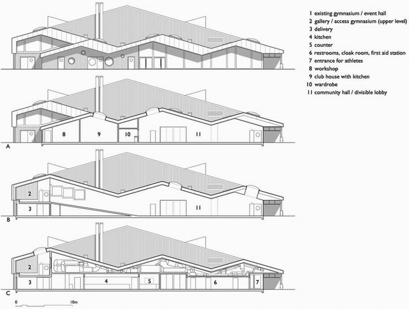 frei and saarinen architekten community hall oberglatt switzerland