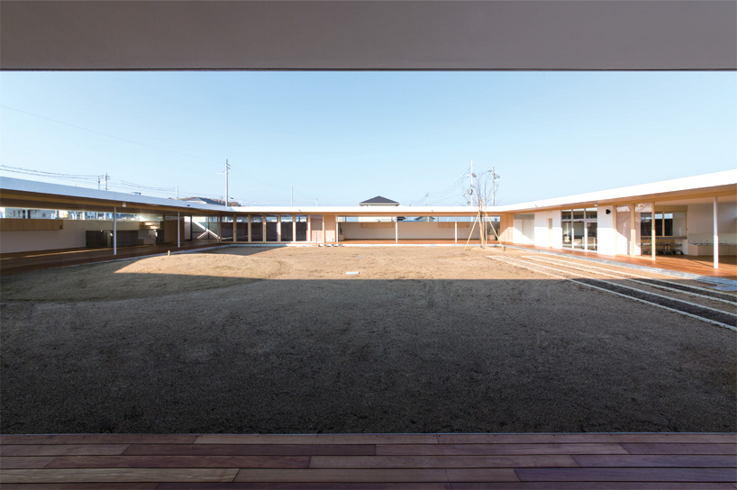 Fukae Yasuyuki Forms Aikominori Nursery School Around Communal Garden