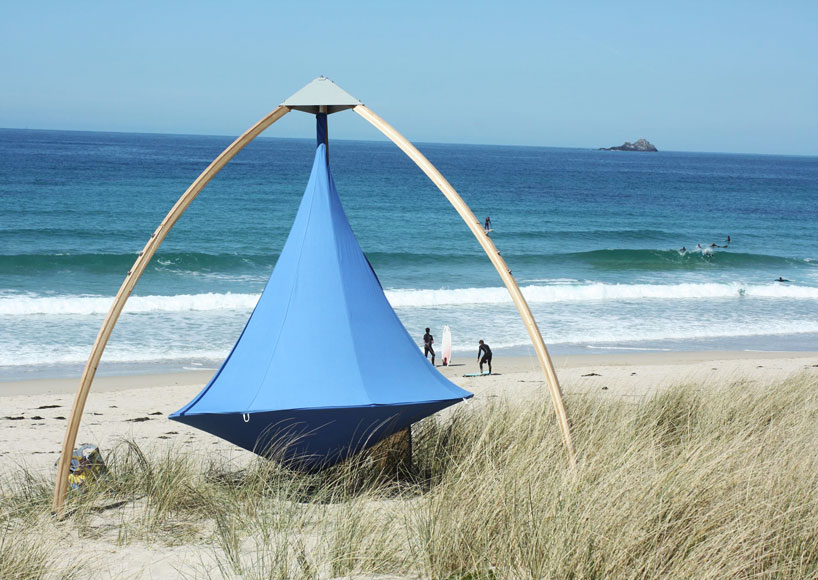 hang in out s cacoon hammock lifts you above the trees