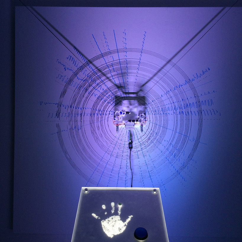 heart bot by intel and sms audio generates artwork with cardiac rates