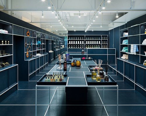 JP architects delineates le mistral gift shop with geometric detailing